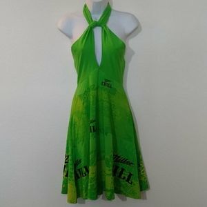 🍀Miller Chill 2007 Rare Promo Dress L 🍀Green NNT